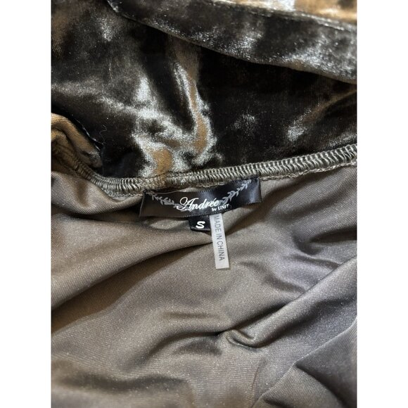 Andree by Unit Womens Cardigan Embroidered Velvet Open Front Kimono Sz S Boho - Picture 5 of 5